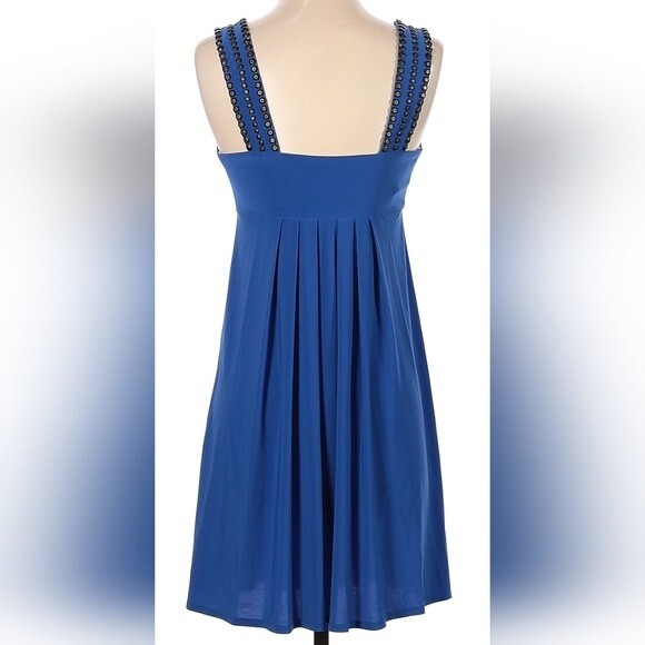 NWT Decode 1.8 Blue Cocktail Dress, Detail on the Bodice and Straps, Size S - Picture 2 of 11